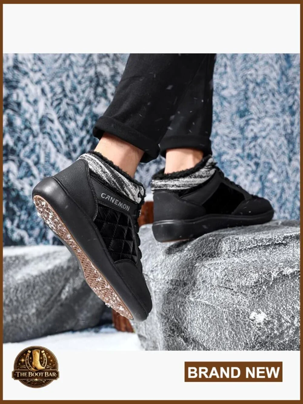 Wide Toe Box Snow Boots - Fur Lined Non Slip Ankle Booties
